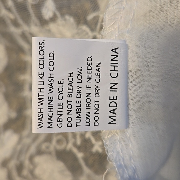 Floral Pattern White Lace Splicing Blouse, Open Front Cover Up Kimono Women 1X - Picture 10 of 13